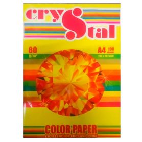 Папір кольоровий А-4 80г 100арк інт/лимонний Lemon Crystal Color Paper
