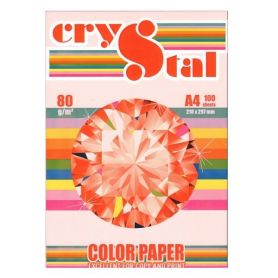 Бумага цветная А-4 80г 100л неон рожевий Neon Pink Crystal Color Paper