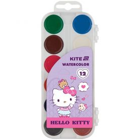 Акварель 12 кольорів Hello Kitty пластикова упаковка, без пензлика