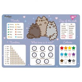 Коврик для творчества пластиковый YES Pusheen изучаем английский 42,5 х 29