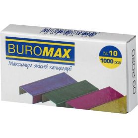 Скоби Buromax №10 кольорові