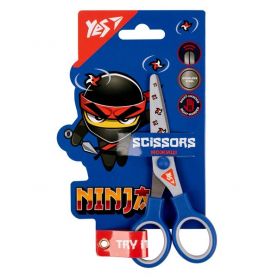 Ножницы 13 см детские с рисунком на лезвии Ninja Yes