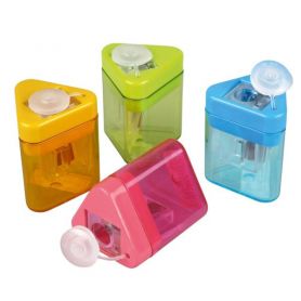Точилка KUM пластикова с контейнером Mini Tri Pop микс
