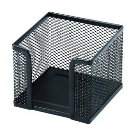 Бокс для бумаги 90х90х80 металлический сетка черный Klerk
