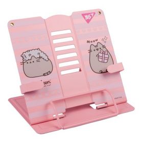 Підставка для книг металева з додатковими фіксаторами,Pusheen Yes