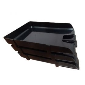 Лоток горизонтальний пластиковий чорний КіП