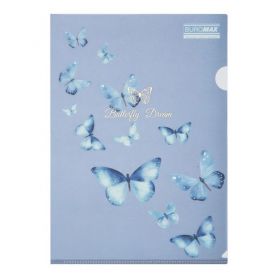 Уголок пластиковый А-4 180мкм Buromax Sky синий электрик