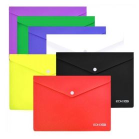 Папка пластикова А-4 на кнопці Economix непрозора асорті Папка пластикова А-4 на кнопці Economix непрозора асорті