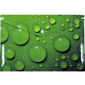 Папка пластиковая А-4 на кнопке Optima Green Bubble
