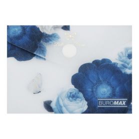 Папка пластиковая А-7 на кнопке Buromax Arabeski Shades темно-синяя Папка пластиковая А-7 на кнопке Buromax Arabeski Shades темно-синяя