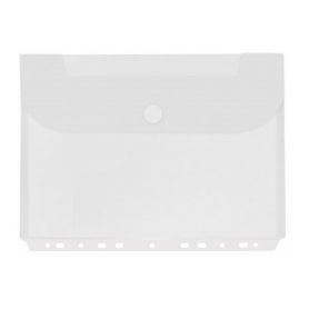 Папка пластикова А-4 на липучці Economix горизонтальна з перфорацією прозора