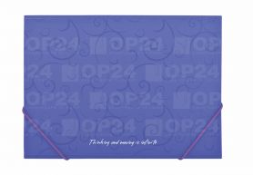Папка пластиковая А-4 на резинке Buromax Barocco фиолетовая
