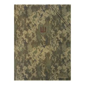 Папка пластикова А-4 на гумці Buromax Military зелений