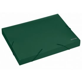 Папка-бокс пластиковая А-4 на резинке 40мм Economix зеленая