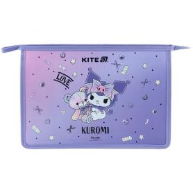Папка пластикова А-4 01від. на блискавці Kite Kuromi