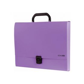 Портфель пластиковий А-4 1від. пластиковий замок, фіолетовий Economix