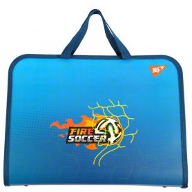 Портфель пластиковий В-4 1від. на блискавці, внутр. кишеня, тканеві ручки Football YES Портфель пластиковий В-4 1від. на блискавці, внутр. кишеня, тканеві ручки Football YES