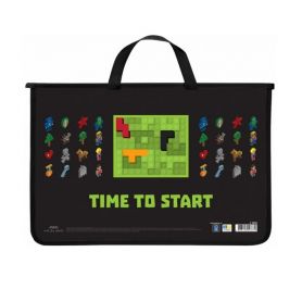 Портфель пластиковий А-4 02від. на блискавці, тканеві ручки Maxi Time to start Портфель пластиковий А-4 02від. на блискавці, тканеві ручки Maxi Time to start