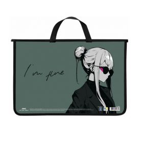 Портфель пластиковий А-4 02від. на блискавці, тканеві ручки Maxi I'm fine Портфель пластиковий А-4 02від. на блискавці, тканеві ручки Maxi I'm fine