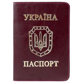 Обложка для паспорта Sarif бордо Бриск