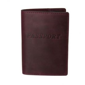 Обкладинка для паспорта фіолетова шкіра Обкладинка для паспорта фіолетова шкіра