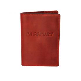 Обкладинка для паспорта червона шкіра Обкладинка для паспорта червона шкіра