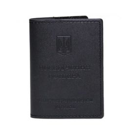 Обкладинка для посвідчення офіцера чорна шкіра Обкладинка для посвідчення офіцера чорна шкіра