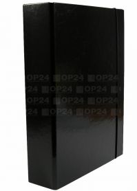 Папка-коробка на резинке ITEM А-4 60мм черная