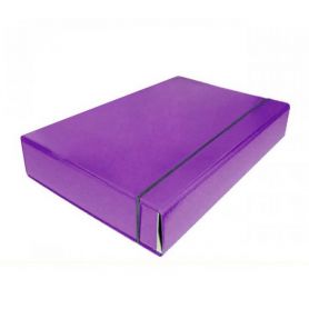 Папка-коробка на резинке ITEM А-4 60мм фиолетовая