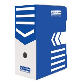 Папка-коробка архивная Buromax А-4 150мм (352х250х150)синяя