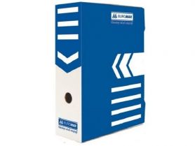Папка-коробка архивная Buromax А-4 100мм (352х250х100)синяя