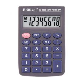 Калькулятор Brilliant 8р кишеньковий, 58х88х10мм, в футлярі