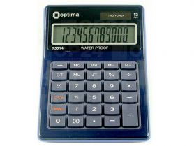 Калькулятор Optima 12р. бухг. 2ел.живлення, 171х120х36мм, вологозахистний корпус