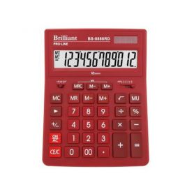 Калькулятор Brilliant 12р бухг. 2эл.живлення, червоний 205х155х35мм