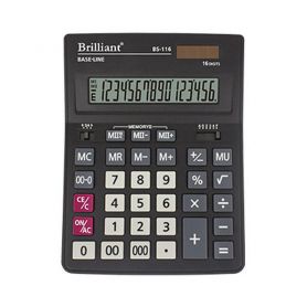 Калькулятор Brilliant 16р. бухг. 2ел.живлення, 204х155х37мм
