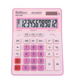 Калькулятор Brilliant 12р. бухг. 2ел.живлення, рожевий 203х155х36мм Калькулятор Brilliant 12р. бухг. 2ел.живлення, рожевий 203х155х36мм