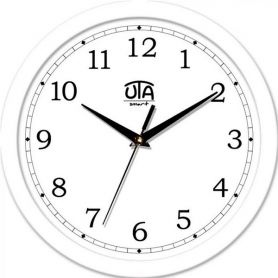 Часы настенные UTA круглые d26,5 люминисцентные цифры и стрелки Часы настенные UTA круглые d26,5 люминисцентные цифры и стрелки