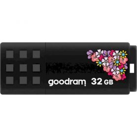 Модуль Flash 32Gb Goodram UME2 пластик Spring BLACK, ковпачок