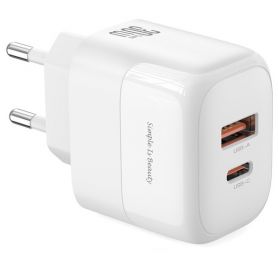 Зарядка мережева XO L138, 1xUSB Type-C 30Вт, 1хUSB-A 18Вт