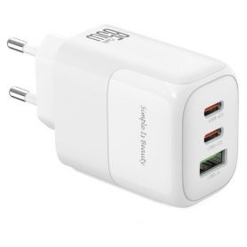 Зарядка мережева XO L139, USB-C1 65 Вт, USB-C2 20 Вт, USB-A: 18 Вт