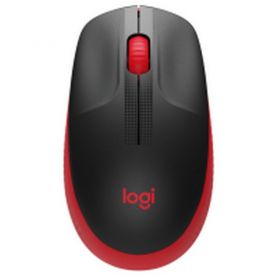 Миша для комп'ютера Logitech Full-size бездротова червона М190