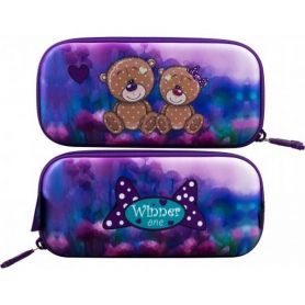 Пенал Winner One на блискавці, овальний, 22х10,5х4см