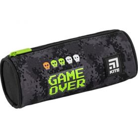 Пенал Kite на блискавці, тубус, Game Over 19х7х6,5см
