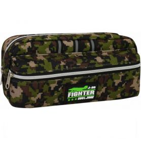 Пенал MAXI на блискавці 3 відділення Militari 20х9,5х6,5см асорті