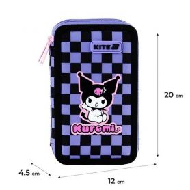 Пенал Kite 2відділення, без наповнення, Kuromi 19,5х12,5х4см
