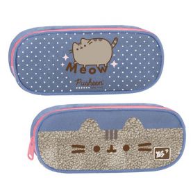 Пенал YES на молнии, овальный, органайзер, Pusheen Stay Cool 22х9х5см