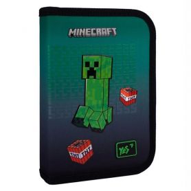 Пенал YES 1 відділення, без наповнення, 2розворота, Minecraft Icons