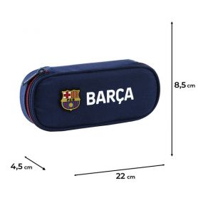 Пенал Kite на блискавці, овальний, органайзер, FC Barcelona 22х8,5х4,5см