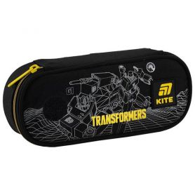 Пенал Kite на блискавці, овальний, органайзер,Transformers22х8,5х4,5см