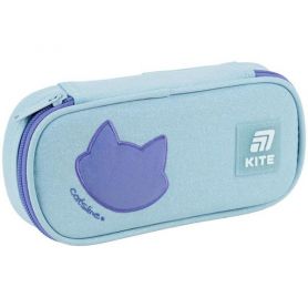 Пенал Kite на блискавці, овальний Catsline 21х8,5х5см